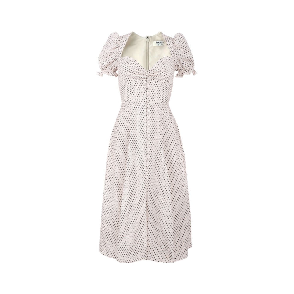 HOUSE OF CB 'Ellery' Polka Dot Puff Sleeve Midi Sundress
